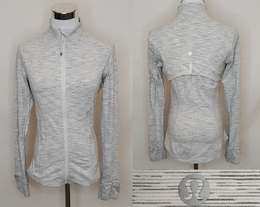 Lululemon Align Jacket Women's 6 Grey Full Zip with Back Vent #Z5770